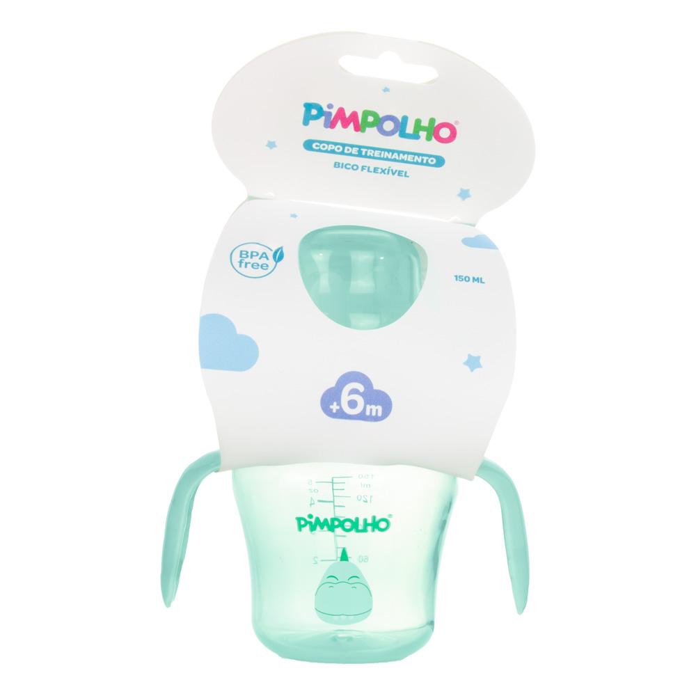 Copo Treinamento Infantil Pimpolho Alça Bico Flexível 150ml