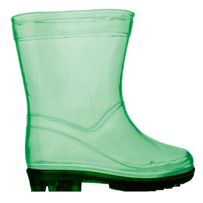 Galocha Infantil Transparente Verde Masculina Pimpolho