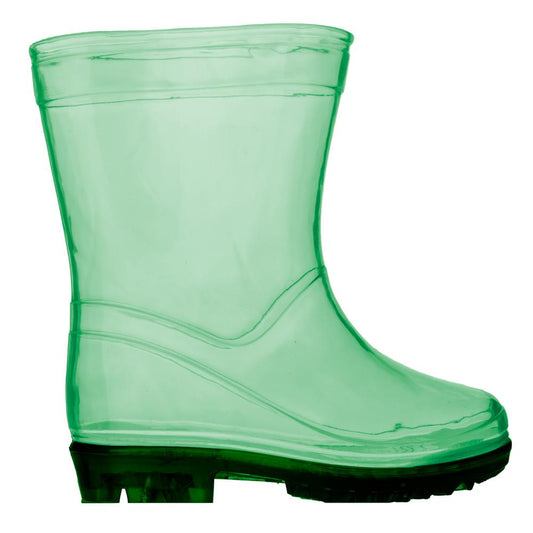 Galocha Infantil Transparente Verde Masculina Pimpolho