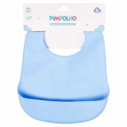 Babador De Silicone Soft Infantil Com Pega Migalhas Pimpolho