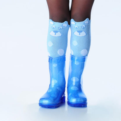 Galocha Infantil Transparente Azul Masculina Pimpolho