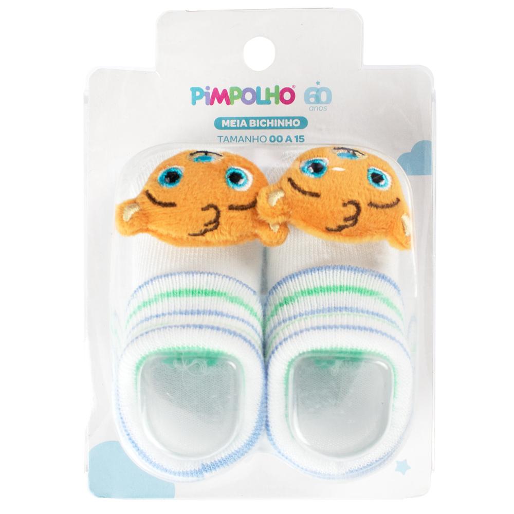 Meia Pimpolho Bebês Bichinho 00 a 15 Pato Urso Coala Macaco