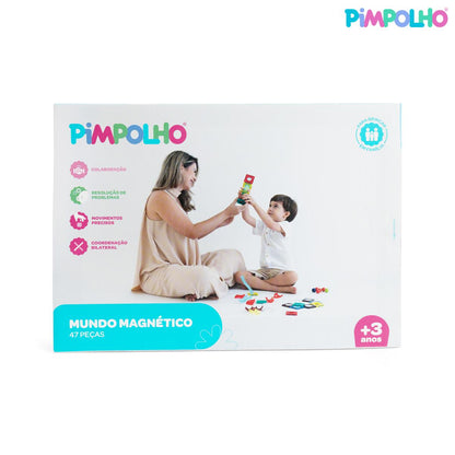 Blocos Magnéticos 47 Peças Educativos Pimpolho