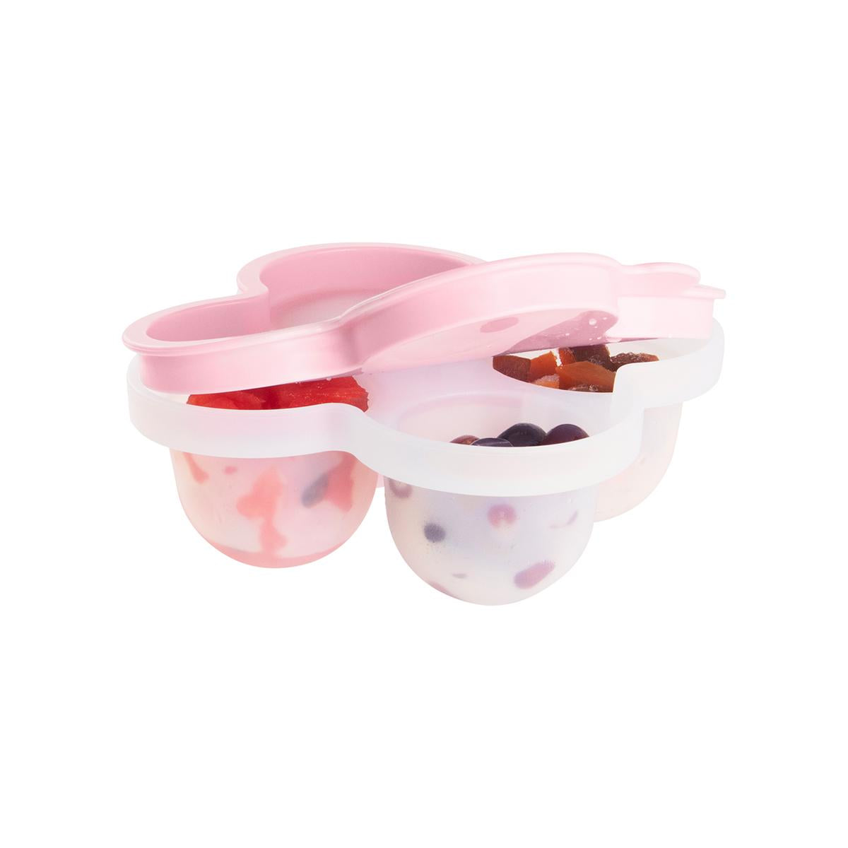 Porta Papinha De Silicone Com Tampa Para Congelar 240ml Fem Pimpolho