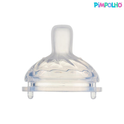 Kit com 2 Bicos para Mamadeira Serena Pimpolho Antirrespingo