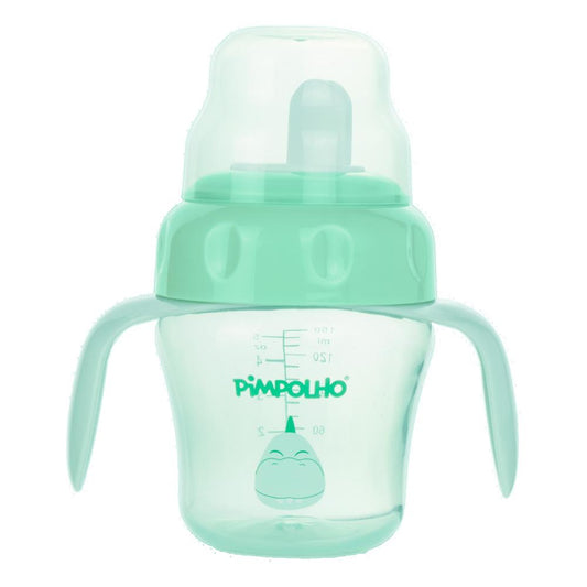 Copo Treinamento Infantil Pimpolho Alça Bico Flexível 150ml