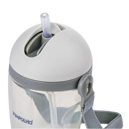 Copo Inclinado Infantil Pimpolho C Canudo Cordinha 380ml