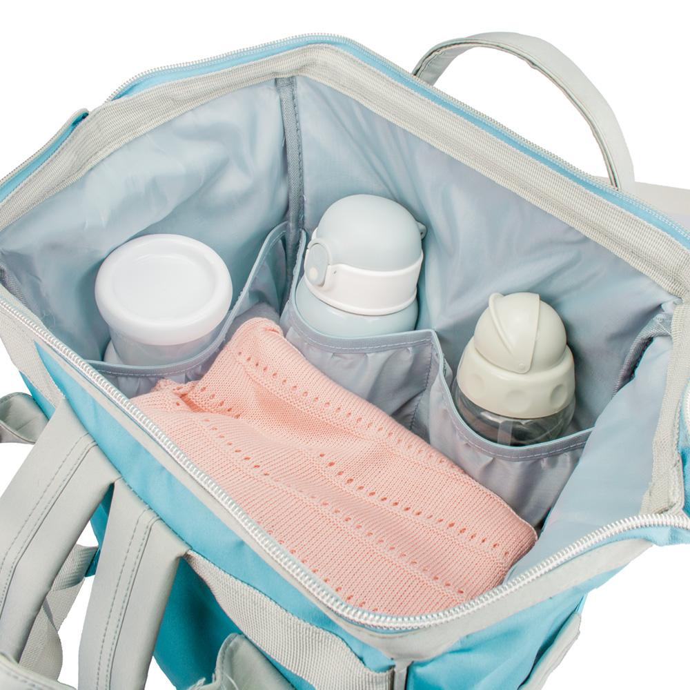Mochila Maternidade Masculina Azul Cinza Pimpolho