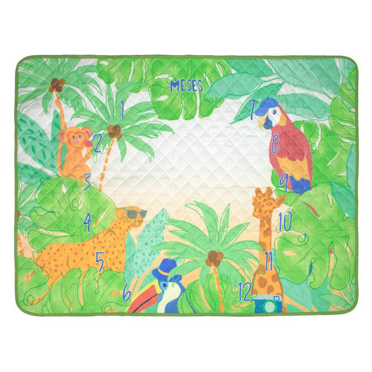 Edredom Dupla Face Pimpolho Infantil Mesversário Safari
