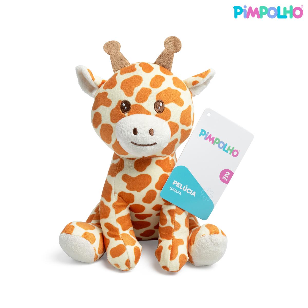 Pelúcia Safari Pimpolho 23cm Leão Girafa