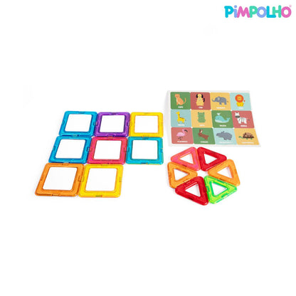 Blocos Magnéticos 26 Peças Educativos Pimpolho
