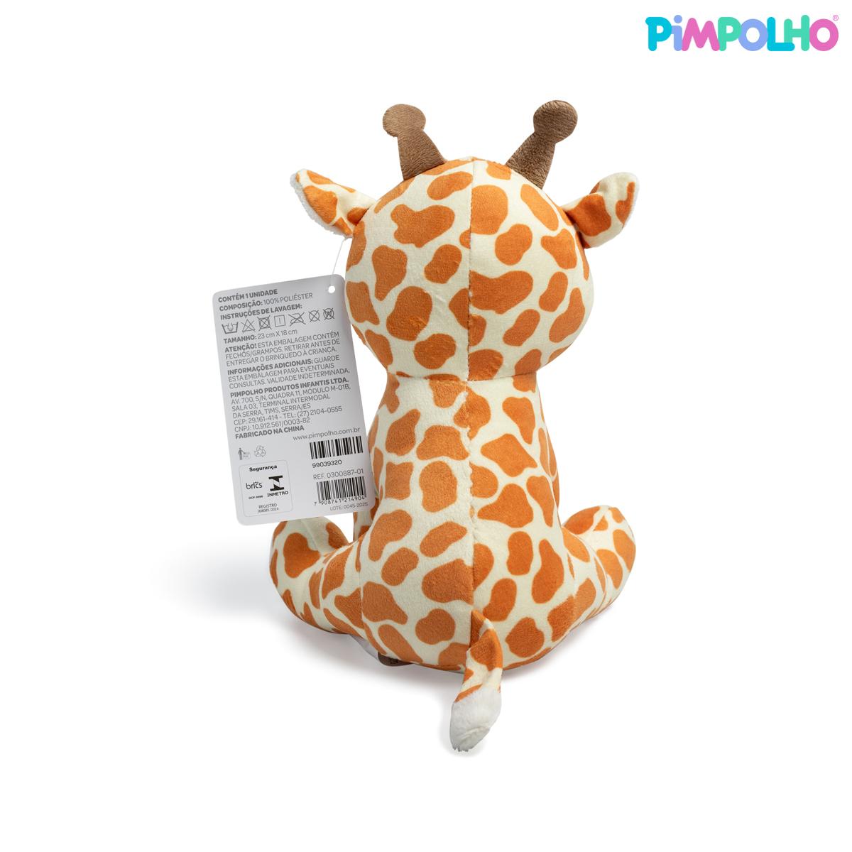 Pelúcia Safari Pimpolho 23cm Leão Girafa