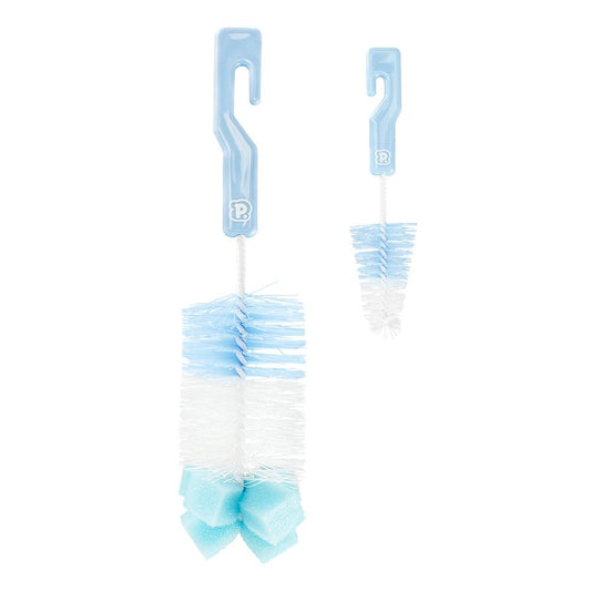 Kit Higienizador Mamadeiras Pimpolho Com Esponja 2 Unid Azul