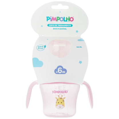 Copo De Treinamento Com Alça e Bico Flexível 150ml Pimpolho
