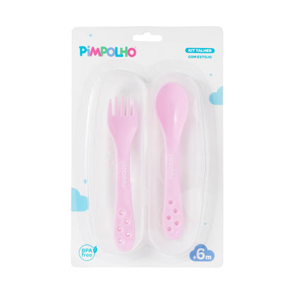 Kit Talher Infantil Com Estojo Pimpolho