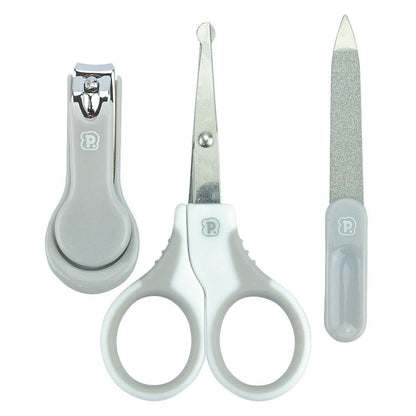 Kit Cuidados Bebê 3 Pçs Necessaire Tesoura Lixa Pimpolho
