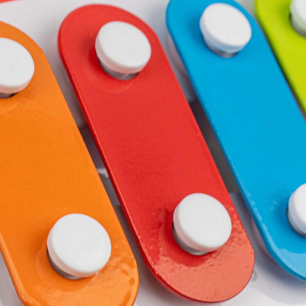XILOFONE FOGUETE COM RODINHAS INFANTIL PIMPOLHO - COLORIDO