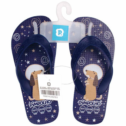 Chinelo Praiana Kids Azul Cachorro Menino Pimpolho