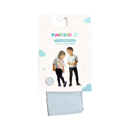 Calça Legging Jeans Infantil Bebê 02 a 03 anos Pimpolho