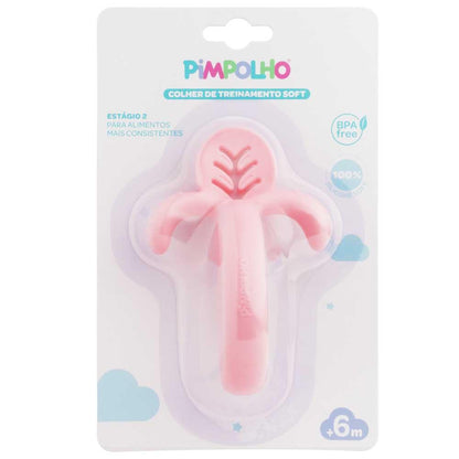 Colher De Treinamento Silicone Soft Rosa Feminino Pimpolho