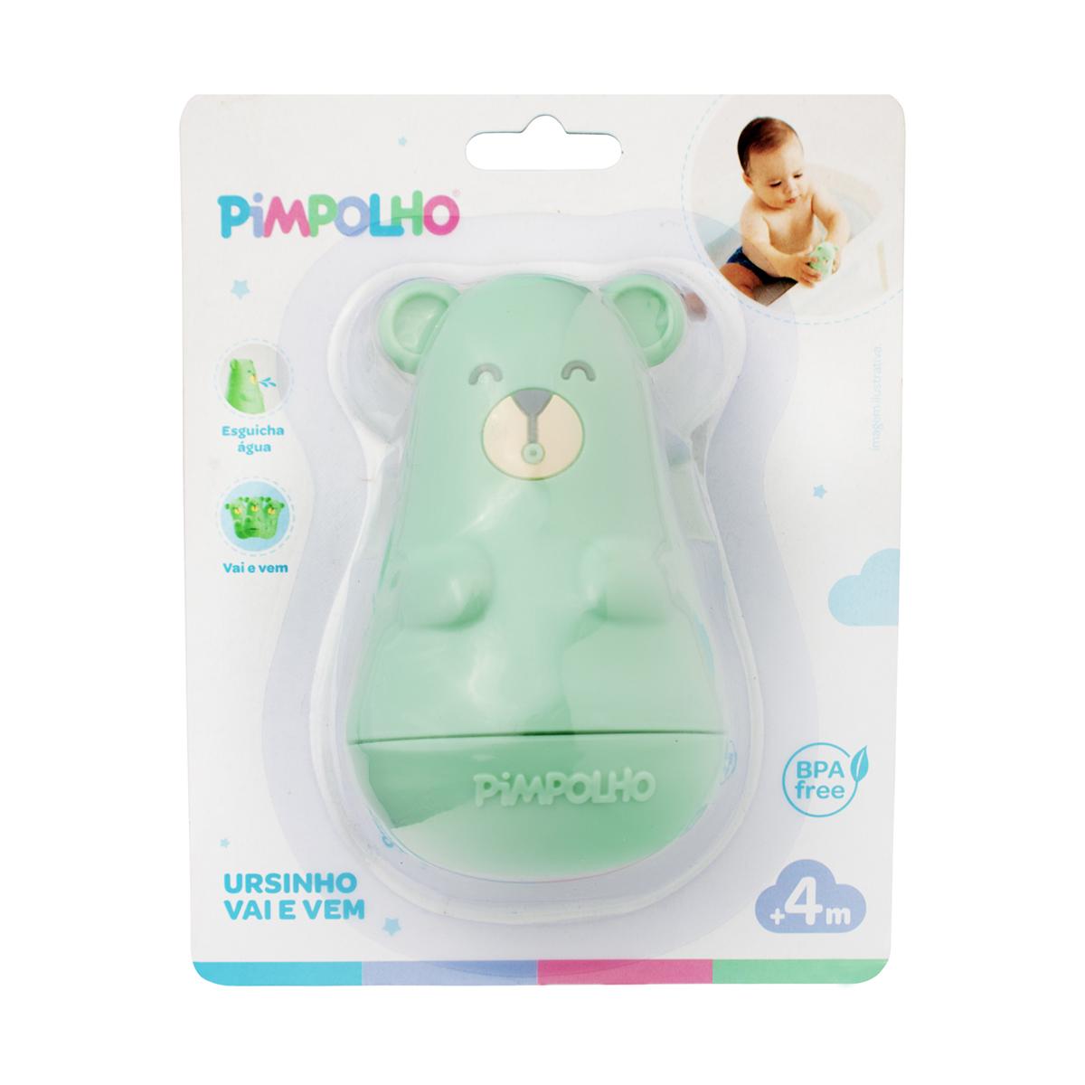 Brinquedo de Banho Urso Vai e Vem Bebê Infantil Pimpolho