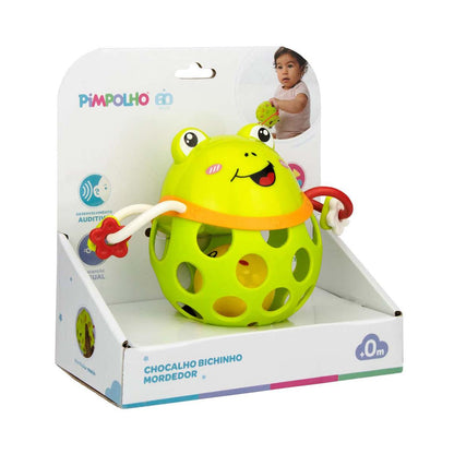 Chocalho Mordedor Bebe Infantil Urso Sapo Tigre Pimpolho