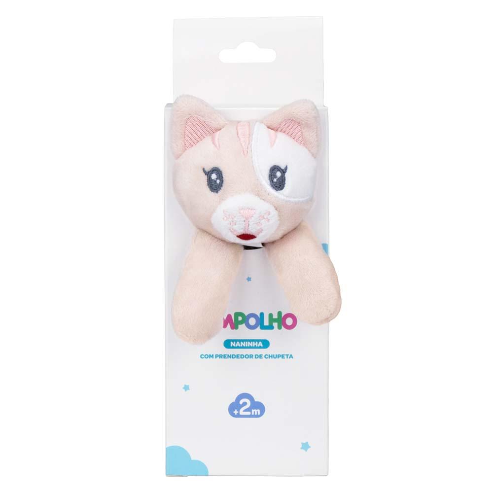 Naninha C Prendedor Chupeta Pimpolho Gata Rosa Fofinha