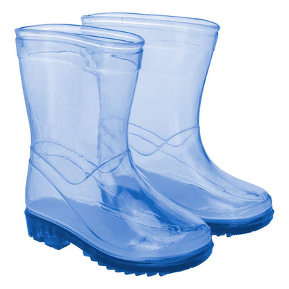 Galocha Infantil Transparente Azul Masculina Pimpolho