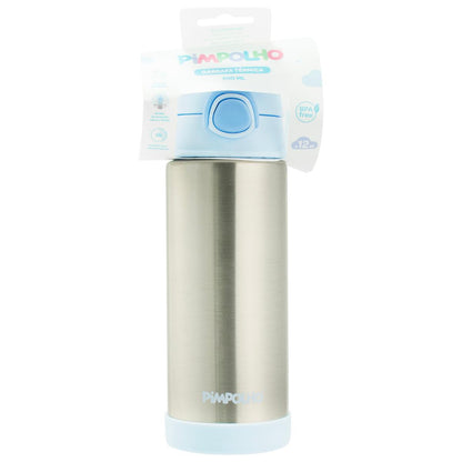 Garrafa Térmica Inox Aço Escovado 400ml Infantil Pimpolho
