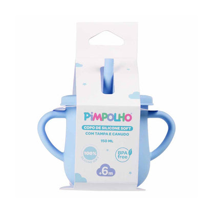 Copo Silicone C Canudo Soft 150ml Infantil Pimpolho BPA Free