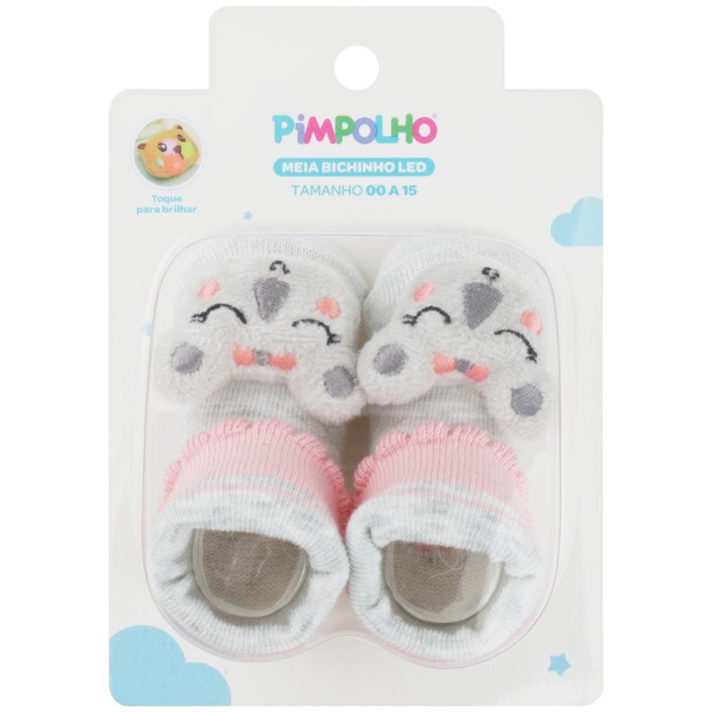 Meia Bichinho Bebe Pimpolho Led 00-15 Brilha