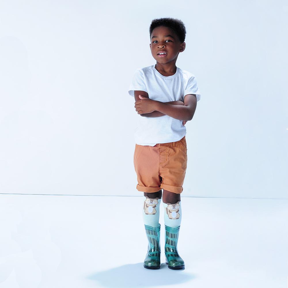 Galocha Infantil Transparente Verde Masculina Pimpolho