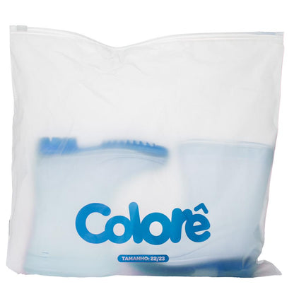 Galocha Infantil Transparente Azul Masculina Pimpolho