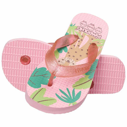 Chinelo Praiana Kids Rosa Onça Menina Pimpolho