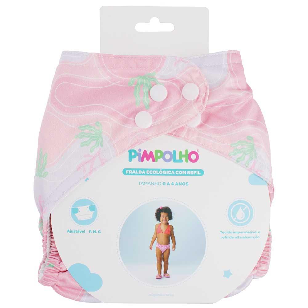 Fralda Ecológica Com Refil 00-04 Anos Feminino Pimpolho
