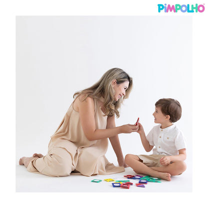 Blocos Magnéticos 34 Peças Educativos Pimpolho