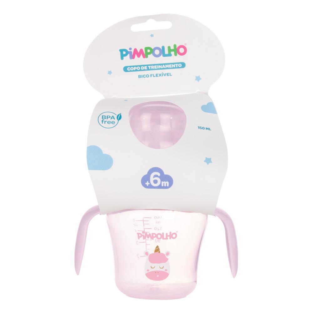 Copo Treinamento Infantil Pimpolho Alça Bico Flexível 150ml