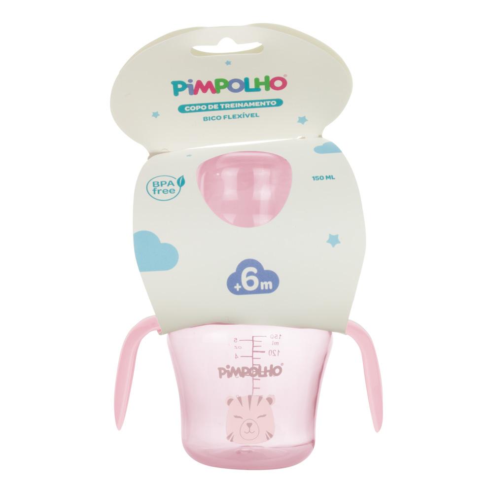 Copo Treinamento Infantil Pimpolho Alça Bico Flexível 150ml