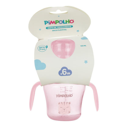 Copo Treinamento Infantil Pimpolho Alça Bico Flexível 150ml