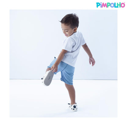 Pantufa Infantil Antiderrapante Pelúcia Dalmata Pimpolho