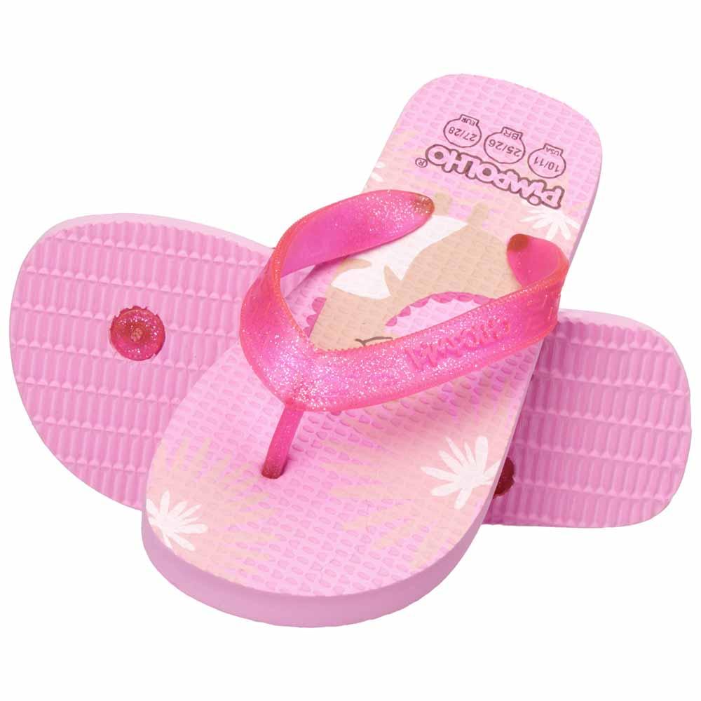 Chinelo Praiana Kids Rosa Dinossaura Menina Pimpolho