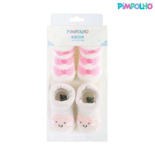 Kit Meias RN Feminino Pimpolho 2 Pares Conforto
