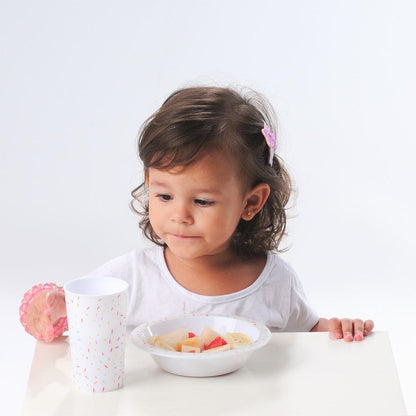 Kit Alimentação Infantil Pimpolho 3 peças Prato Tigela Copo