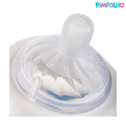 Mamadeira Serena Pinguim Rosa Pimpolho Antirefluxo BPA Free