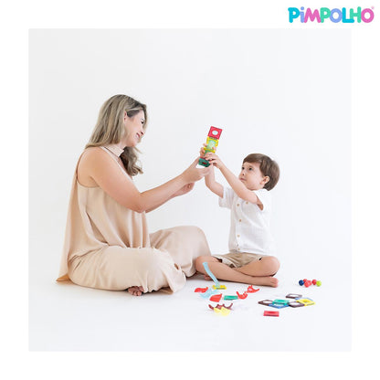 Blocos Magnéticos 47 Peças Educativos Pimpolho